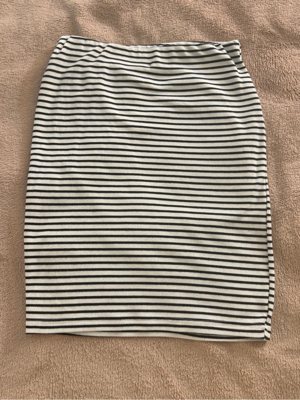 SO Black and White Striped Pencil Skirt
